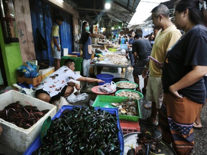 พังงา-ชาวพังงาแห่จับจ่ายวัตถุดิบคึกคัก เตรียมฉลองเคาท์ดาวน์กับครอบครัวที่บ้าน