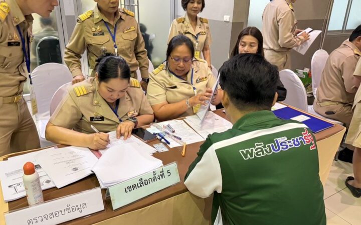 ปทุมธานี – เปิดศึกหลายพรรคใหญ่สมัคร สส. วันแรกกองเชียร์แห่ให้กำลังใจล้น