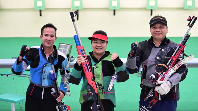 🥇🥈🥉🇹🇭 พารายิงปืนไทยกวาด 3 เหรียญ R3 Mixed 10 ม.