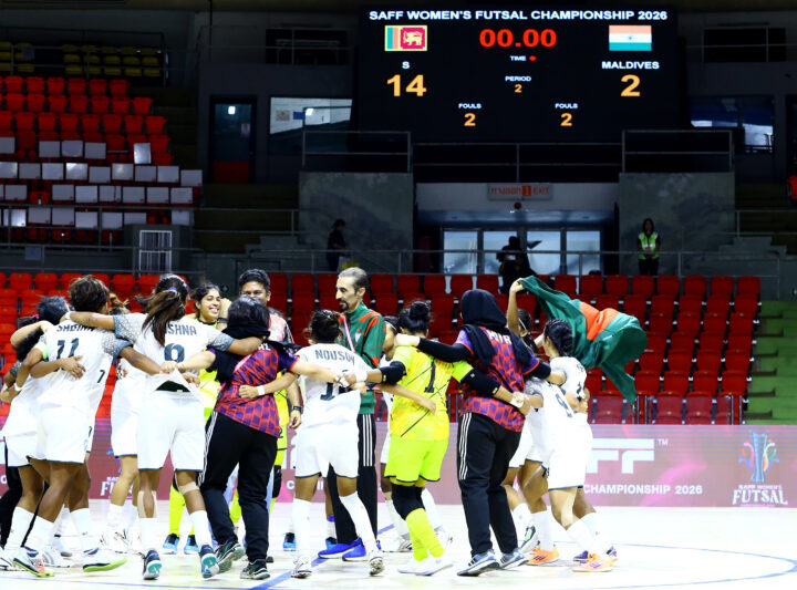 บังคลาเทศ ฟอร์มโหด! ถล่ม 14-1 ผงาดแชมป์ฟุตซอลหญิง SAFF 2026 ที่กรุงเทพฯ — “โค้ชเอก” พาภูฏานคว้าที่ 3 “บิ๊กป๋อม” ร่วมมอบรางวัล กรุงเทพมหานคร, 25 มกราคม 2026 – ปิดฉากลงอย่างยิ่งใหญ่สำหรับการแข่งขัน SAFF Women’s Futsal Championship 2026 ณ อินดอร์ สเตเดียม หัวหมาก