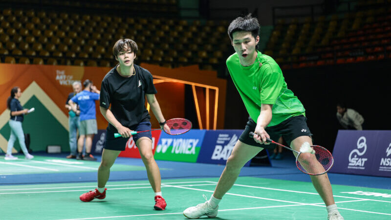 ทัพแบดมินตันไทยลงซ้อมสนามจริง “ปอป้อ-โอโม่” ลั่นขอโฟกัสทีละรอบ ลุ้นแชมป์ไทยแลนด์ มาสเตอร์ส 2026