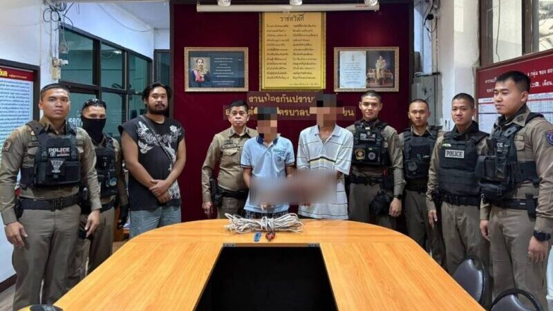 รวบ 2 คู่หูตระเวนลักตัดสายไฟหลายพื้นที่ ชาวบ้านรุมจับส่งตำรวจ