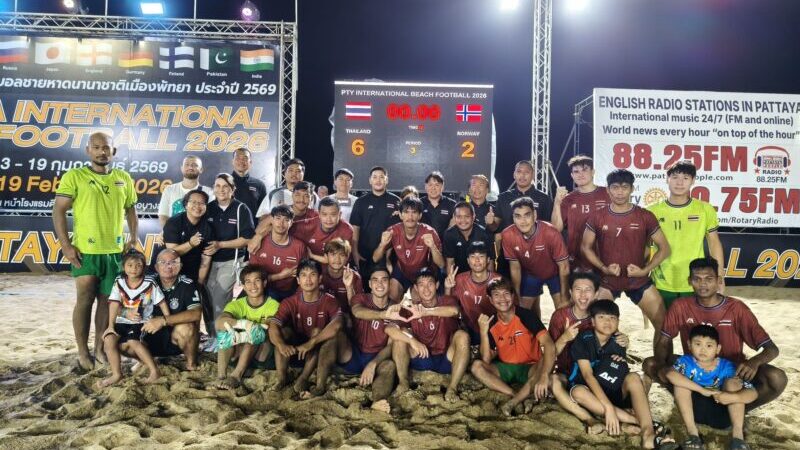 ฟุตบอลชายหาดไทย ร้อนแรงชนะ นอร์เวย์ 6-2 เก็บ 6 แต้มเต็ม
