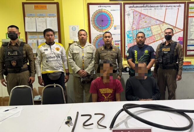 รวบ 2 โจรลักสายไฟกลางดึก ปากซอยเจริญกรุง 36 พลเมืองดีช่วยตามจับ อีก 2 คนเผ่นหนี