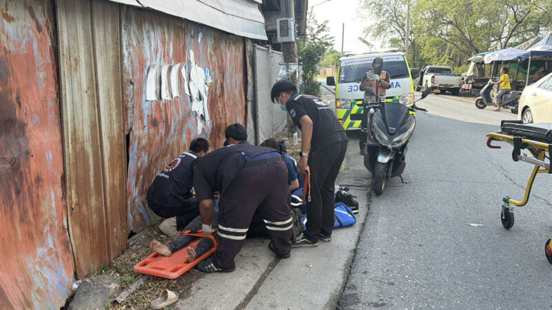 จยย.หลุดโค้งพุ่งชนจักรยานปั่น หญิงวัย 51 ดับ