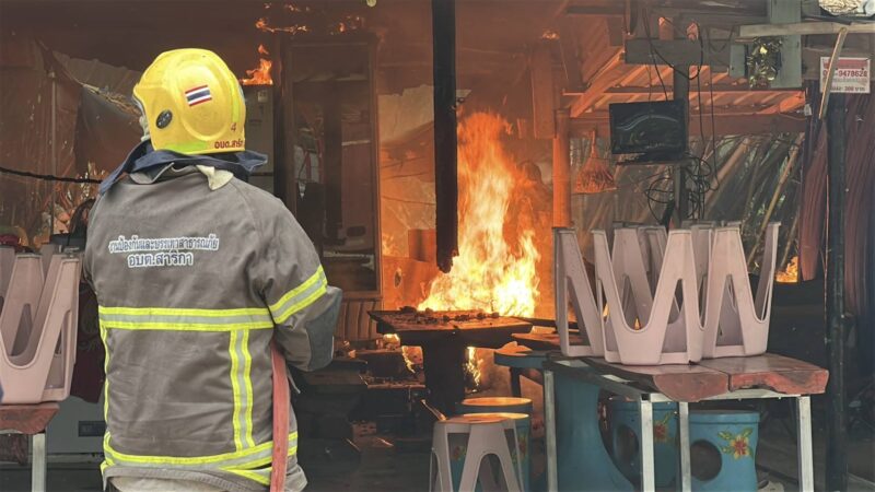 นครนายก -ไฟไหม้ร้านขายส้มตำทางเข้าแก่งสามชั้น