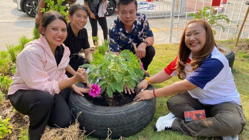 พช.ชลบุรี Kick Off “ผู้นำทำก่อน” ปลูกผักสวนครัว สร้างความมั่นคงทางอาหารอย่างยั่งยืน ณ เหล่ากาชาดจังหวัดชลบุรี