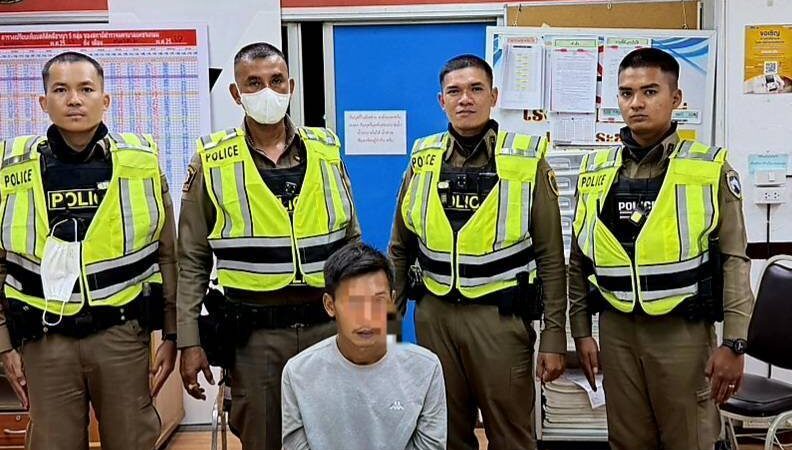 สายตรวจเพชรเกษม รวบคาปั้มน้ำมัน ,หนุ่มมีพิรุธ เจอหมายจับสภ.เมืองราชบุรี