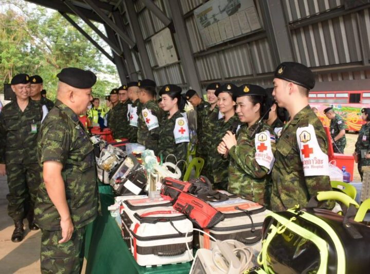 พลโท วรเทพ บุญญะ แม่ทัพภาคที่ 3 ตรวจเยี่ยม การฝึกทบทวนการปฏิบัติ การส่งต่อผู้ป่วยวิกฤต เเละฉุกเฉิน