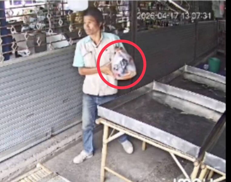 นครนายก – คลิปกล้องวงจรปิดจับภาพคนร้ายลักทรัพย์อาหารแปรรูป ที่เจ้าของร้านอาหารแปลรูป ได้จัดของตามที่ลูกค้าสั่งไว้ในราคา 420 บาท แต่มีชายแปลกหน้าเดินมาลักสินค้าแล้วหลบหนีไป