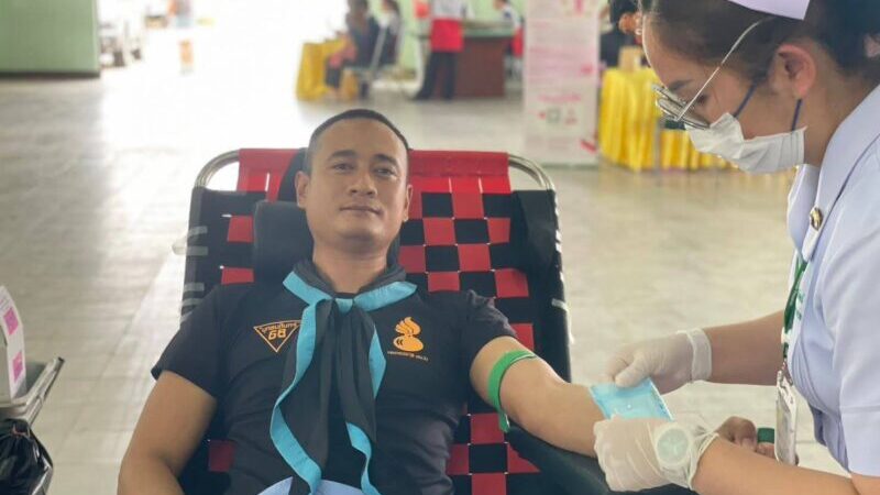 ร้อย.ฉก.ทหารพรานที่ 2107 ร่วมบริจาคโลหิตสนับสนุนธนาคารเลือด สภากาชาดไทย