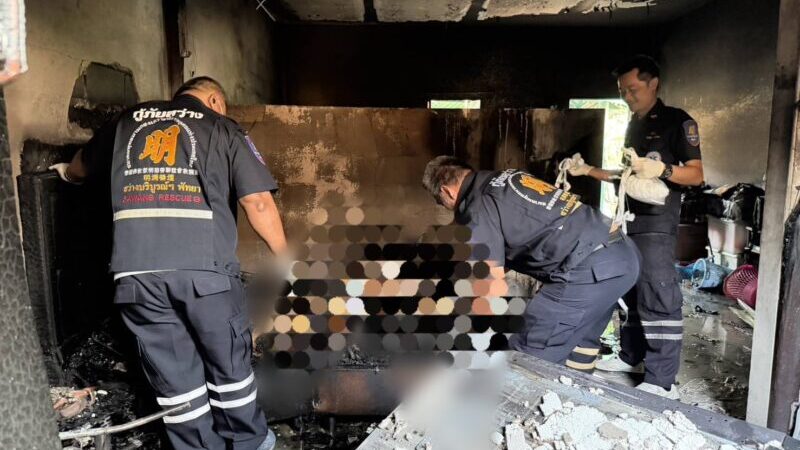 สยองยามเช้า เพลิงไหม้ห้องพัก เฒ่าสวิตฯ ป่วยติดเตียงถูกไฟคลอกดับสลด คาดก้นบุหรี่ลุกลาม