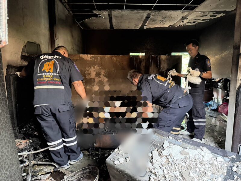 สยองยามเช้า เพลิงไหม้ห้องพัก เฒ่าสวิตฯ ป่วยติดเตียงถูกไฟคลอกดับสลด คาดก้นบุหรี่ลุกลาม