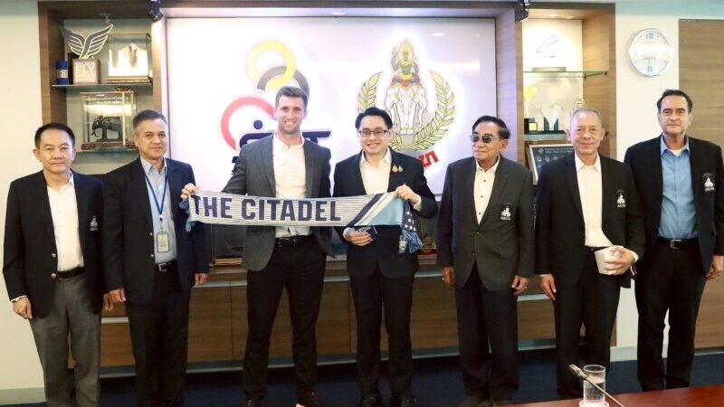 ผู้ว่าการ กกท. ให้การต้อนรับคณะจากสมาคมวิทยาลัยการทหารเดอะซิทาเดล(ประเทศไทย)