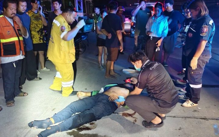 ปทุมธานี – หนุ่มซิ่งบีเอ็มซิ่งชนท้ายจยย.ไรเดอร์ดับคาที่