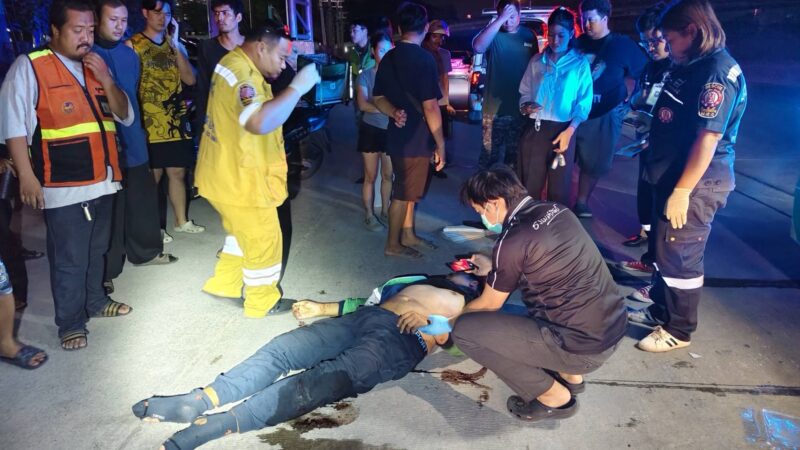 ปทุมธานี – หนุ่มซิ่งบีเอ็มซิ่งชนท้ายจยย.ไรเดอร์ดับคาที่