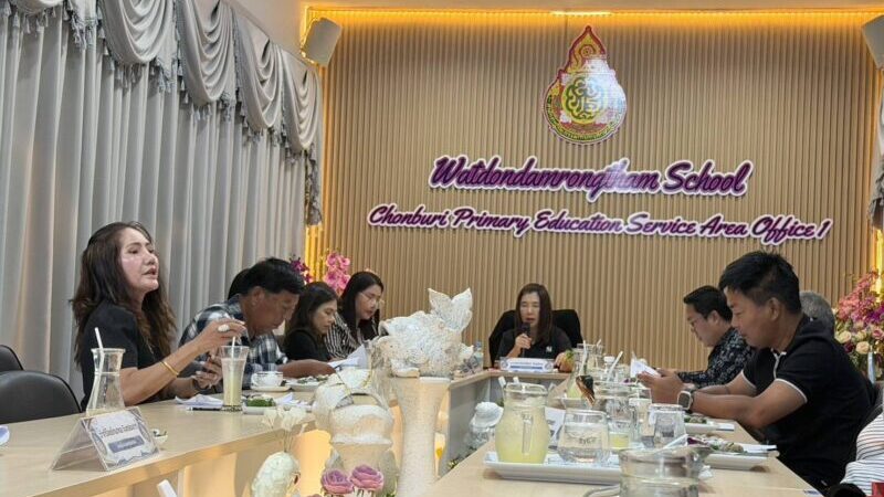 โรงเรียนวัดดอนดำรงธรรมจัดประชุมคณะกรรมการสถานศึกษาชั้นพื้นฐาน โรงเรียนวัดตอนดำรงธรรมในการเตรียมจัดงานวันสถาปนาโรงเรียน