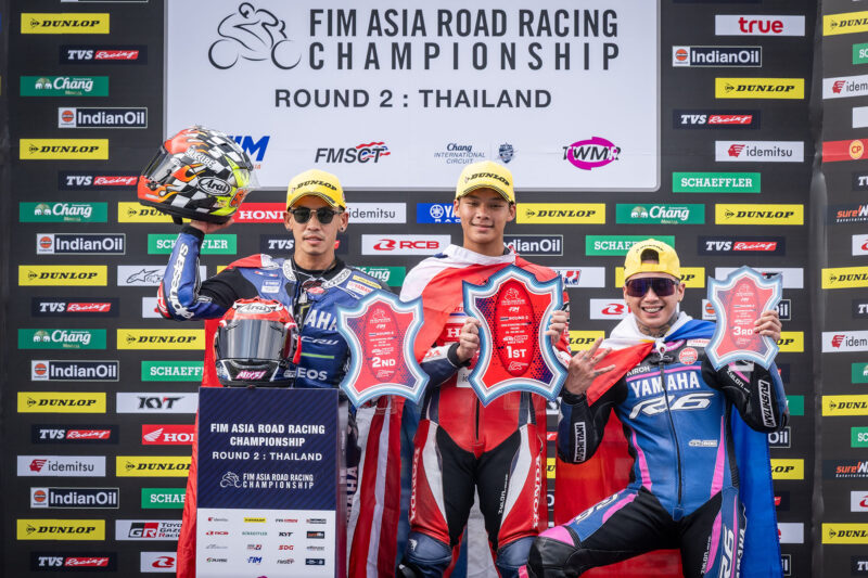 ธงไทยกระหึ่มเอเชีย! 5 นักบิดผงาดกวาดโพเดียม ซิว 2 แชมป์ ศึก Asia Road Racing สนาม 2