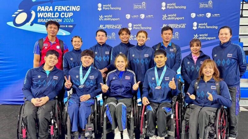ทัพฟันดาบวีลแชร์ไทยแรงต่อเนื่อง “สายสุนีย์” ซิวทองที่ 2 เวิลด์คัพ 2026