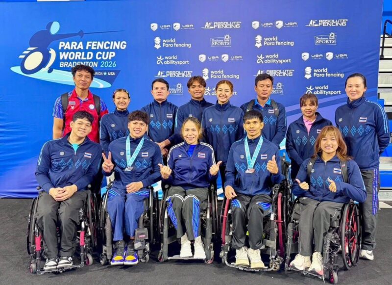 ทัพฟันดาบวีลแชร์ไทยแรงต่อเนื่อง “สายสุนีย์” ซิวทองที่ 2 เวิลด์คัพ 2026