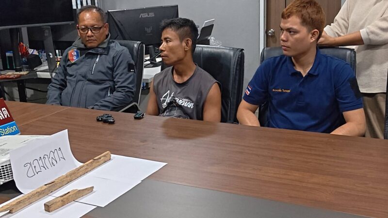 ปทุมธานี – ตร.รวบพ่อเมียนมาคลั่งเหล้าใช้ไม้ติดตะปูตีลูกสาวประชดไม่ยอมกลับบ้าน