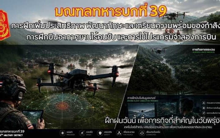 พิษณุโลก มทบ.39 : การฝึกการพัฒนากำลังพลให้ก้าวทันเทคโนโลยีทางทหารสมัยใหม่ ในการพิทักษ์ พ.ท.ส่วนหลัง และการช่วยเหลือประชาชน