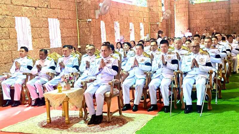 ประจวบคีรีขันธ์_ อำเภอทับสะแก จัดพิธีบำเพ็ญกุศลปัณรสมวาร 15 วัน เพื่ออุทิศถวายเป็นพระกุศลแด่สมเด็จพระเจ้าลูกเธอ เจ้าฟ้าพัชรกิติยาภา นเรนทิราเทพยวดี กรมหลวงราชสาริณีสิริพัชร มหาวัชรราชธิดา