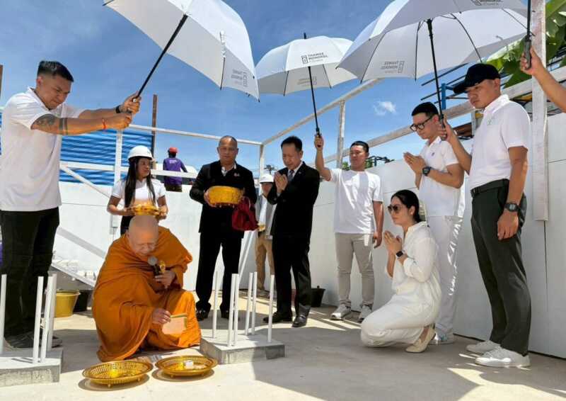 “บอสน้ำพุ” พร้อม “บอสกิ๊บ” จัดพิธีวางเสาเอกโครงการก่อสร้างโรงแรม PRIMARY WEALTHY PLUS มุ่งยกระดับบ้านบึงสู่ศูนย์กลางธุรกิจและการท่องเที่ยว