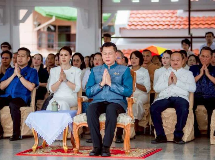 จังหวัดมุกดาหาร จัดพิธีบวงสรวงสิ่งศักดิ์สิทธิ์และทำบุญตลาดอินโดจีน เสริมสิริมงคล เดินหน้าสร้างความเชื่อมั่น และหนุนการท่องเที่ยวตลาด อินโดจีน