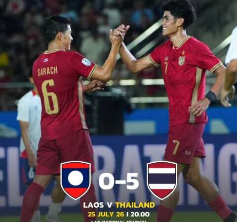ทีมชาติไทย ชนะ สปป.ลาว 5-0 ประเดิมศึกอาเซียน คัพ 2026