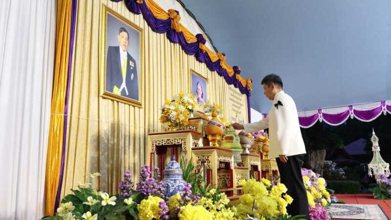 จังหวัดชุมพรจัดพิธีเจริญพระพุทธมนต์สมโภชผ้าพระราชทาน ในสมเด็จพระกนิษฐาธิราชเจ้า กรมสมเด็จพระเทพรัตนราชสุดาฯ สยามบรมราชกุมารี ประจำปี 2569 ณ วัดพระบรมธาตุสวี