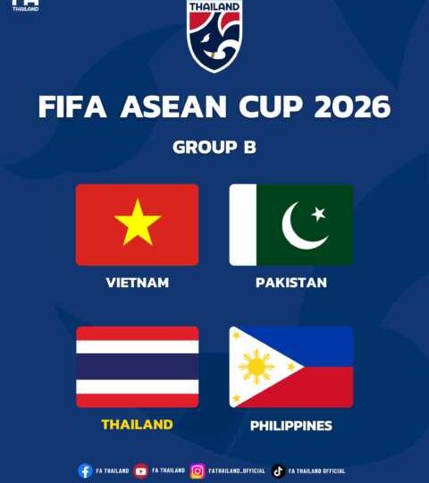 ไทย ร่วมสาย เวียดนาม, ปากีสถาน, ฟิลิปปินส์ ศึก FIFA ASEAN Cup 2026