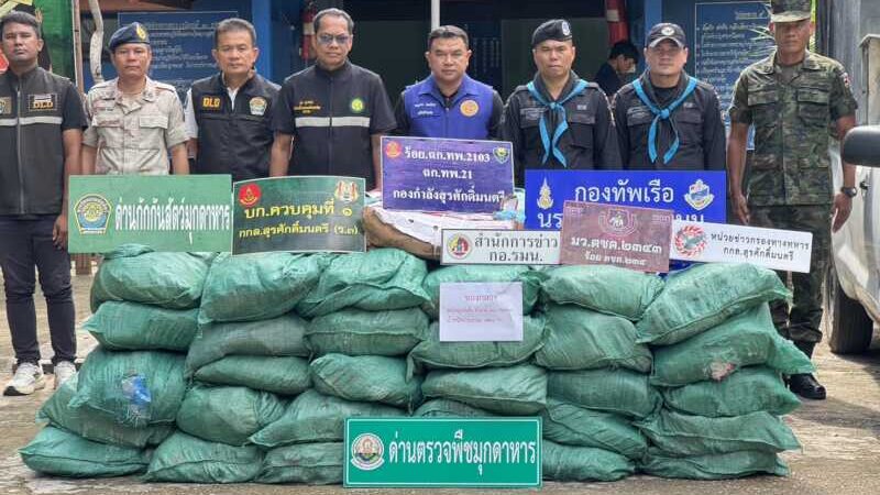 มุกดาหาร – กรมปศุสัตว์สนธิกำลังยึดหนังหมูแช่แข็ง ประมาณ 720 กิโลกรัม