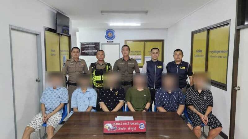 ตำรวจทางหลวงลำปางสกัดเก๋งต้องสงสัย รวบ 6 ผู้ต้องหา พบคนจีน 5 รายลอบเข้าไทย อ้างนายหน้าชวนทำงานไอที เร่งขยายผลโยงขบวนการสแกมเมอร์