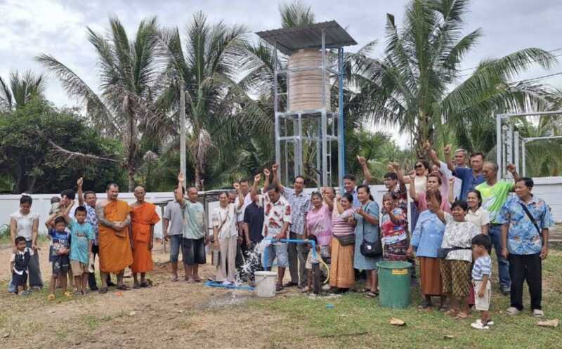 โครงการปั๊มน้ำบาดาลโซล่าเซลล์และหอถังสำหรับเก็บน้ำบาดาลแทนปั๊มน้ำคันโยกด้วยมือ สำหรับวัดสามแยกพัฒนาและชุมชน หมู่ 10 ต.แม่เล่ย์ อ.แม่วงก์ จ.นครสวรรค์