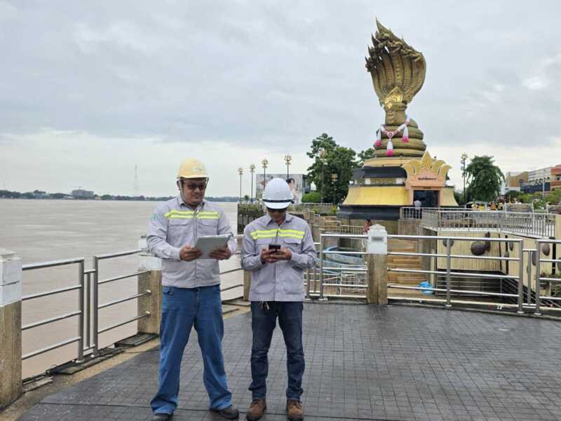 มุกดาหาร AIS เตรียมพร้อมรับมือฝนตกหนักระดับน้ำโขงเพิ่มสูง