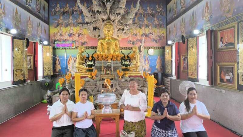 นครนายก – วัดธรรมปัญญาสวดมหาพุทธาภิเษกองค์หลวงพ่อเสาร์ 5 องค์พญานาค 4 ตระกูล 4 ทิศ 4 สี 4 องค์