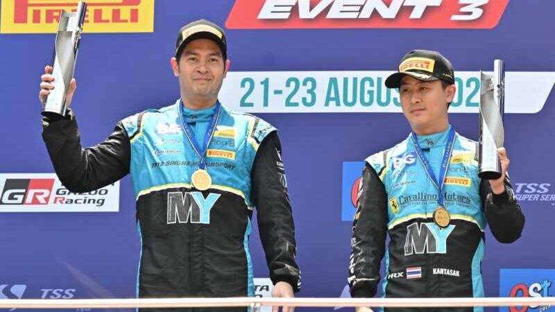 “ปิติ-วรวุฒิ” พา “สิงห์ มอเตอร์สปอร์ตฯ” ครองโพเดียม TSS GT3 เซปัง