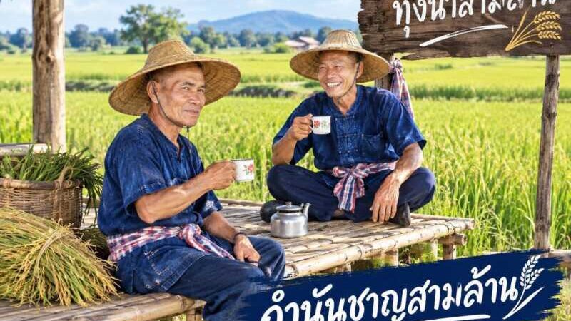 วิกฤตแล้งพ่นพิษ! ชาวนาชุมพรเพิ่งได้หว่านนา ‘บ้านสามล้าน’ สู้สุดฤทธิ์ ดัน กข 79 เนรมิต ‘ทุ่งรวงทอง’ ดึงท่องเที่ยว ธ.ค. นี้