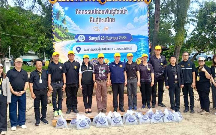 ประจวบคีรีขันธ์ _กฟผ.ทับสะแก ผนึกกำลังทุกภาคส่วน จัดกิจกรรมปล่อยพันธุ์สัตว์น้ำ 251,500 ตัว คืนสู่ธรรมชาติ เพิ่มความอุดมสมบูรณ์ทะเลไทย