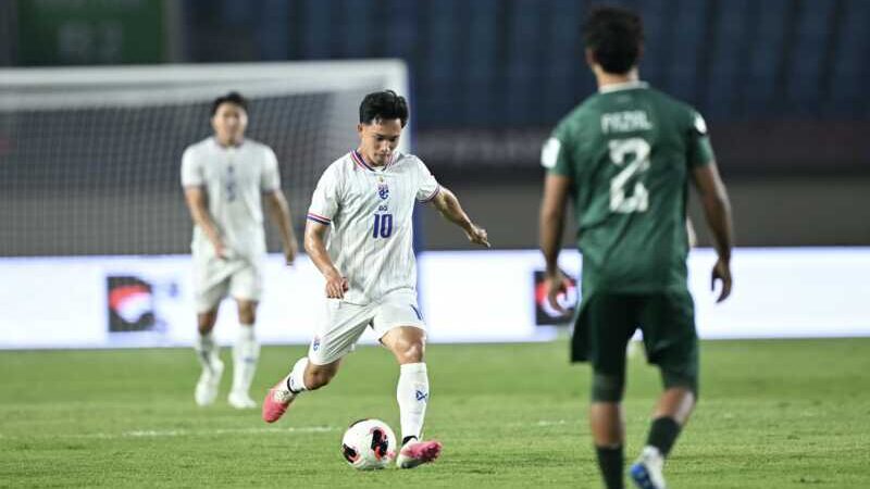 ทีมชาติไทย อัด ปากีสถาน 4-0 ประเดิมศึก FIFA ASEAN CUP 2026